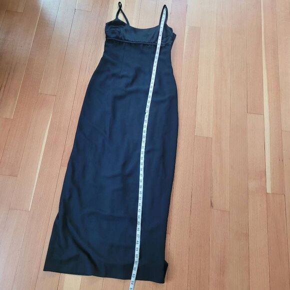 Vintage 90s Laundry by Shelli Segal maxi dress black babydoll empire waist‎ - Picture 10 of 10